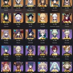 (ヨーロッパ,冒険ランク 60、男の子🍀)14脚キャラクター+11脚武器💥: アルレッキーノ (C1)、 チャスカ , ヌヴィレット +シグ、 🌟 放浪者 , 🌟キィニチ , 💥 "" 11 完凸 '4★キャラクター🌟🍀🌟 3